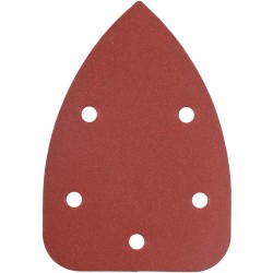 SANDING TRIANGLE 220 GRIT 140 X 140 X 98MM 5/PACK W/H HOOK AND LOOP