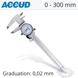 DIAL CALIPER 300MM 0.04MM ACC. 0.02MM GRAD. S/STEEL SHOCKPROOF