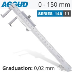 VERNIER CALIPER 24-150MM 0.04MM ACC. 0.02MM GRAD. INSIDE POINT S/STEEL