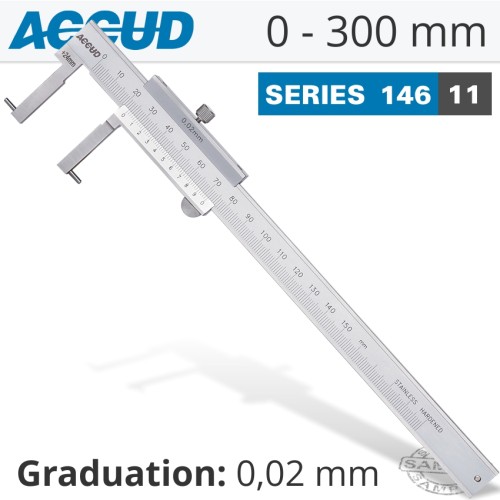 VERNIER CALIPER 50-300MM 0.06MM ACC. 0.02MM GRAD. INSIDE POINT S/STEEL