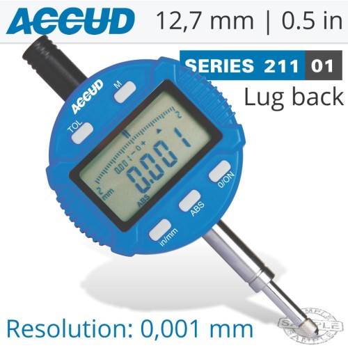 DIGITAL INDICATOR LUG BACK 12.7MM/0.5"