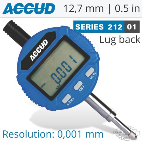 DIGITAL INDICATOR LUG BACK 12.7MM/0.5"