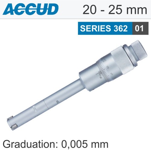 3 POINTS INSIDE MICROMETER 20-25MM 0.004MM ACC. 0.005MM GRAD.