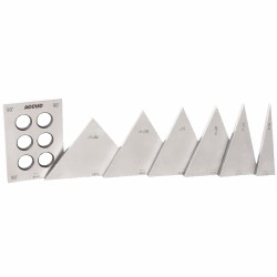 ANGLE GAUGE BLOCK SET 7PC TRIANGLE 15-90DEG