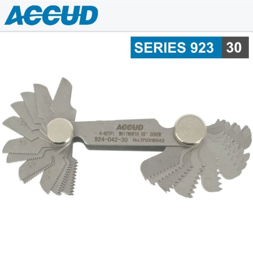 PITCH GAUGE 4-42TPI 30 LEAVES UNIFIED 60DEG. SCREW 0.07MM ACC.