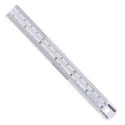 RULER 150MM S/STEEL 0.08MM ACC 0.5MM GRAD.