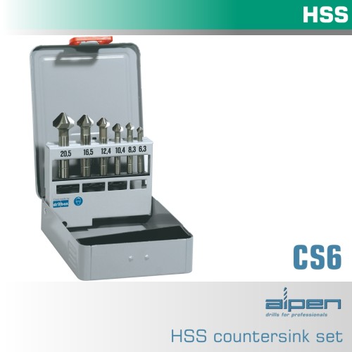 COUNTERSINK SET HSS 6 PIECE