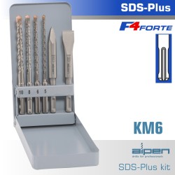 SDS PLUS MIXED SET SDS 5 6 8 10MM X 160-CHISEL-FLAT 20 X 140-POINT 140