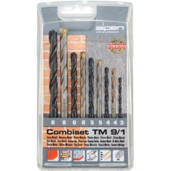 HSS/MASONRY DRILL BIT KOMBI SET 3-8MM