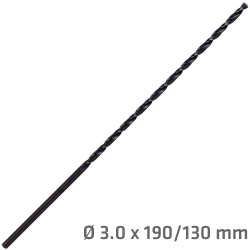 HSS DRILL BIT 3MM 190 X 130 EXTRA LONG