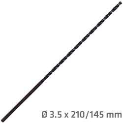 HSS DRILL BIT 3.5MM 210 X 145 EXTRA LONG