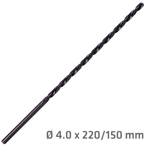 HSS DRILL BIT 4MM 220 X 150 EXTRA LONG