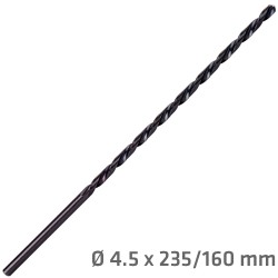 HSS DRILL BIT 4.5MM 235 X 160 EXTRA LONG