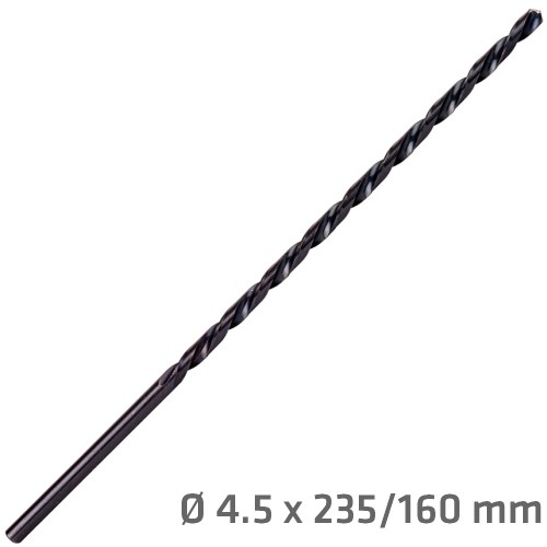 HSS DRILL BIT 4.5MM 235 X 160 EXTRA LONG