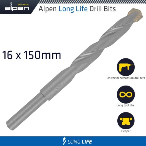 MASONRY DRILL BIT LONG LIFE 16 X 150MM