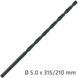 HSS DRILL BIT 5MM 315X210MM EXTRA LONG