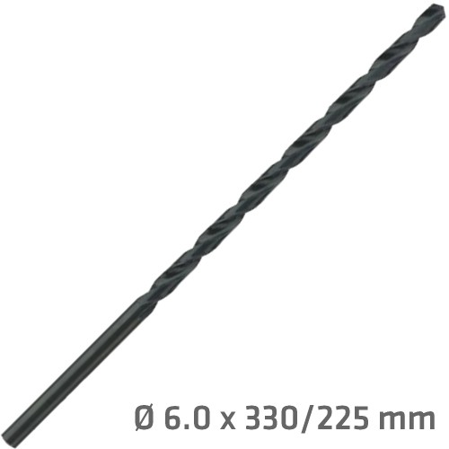 HSS DRILL BIT 6MM 330X225MM EXTRA LONG