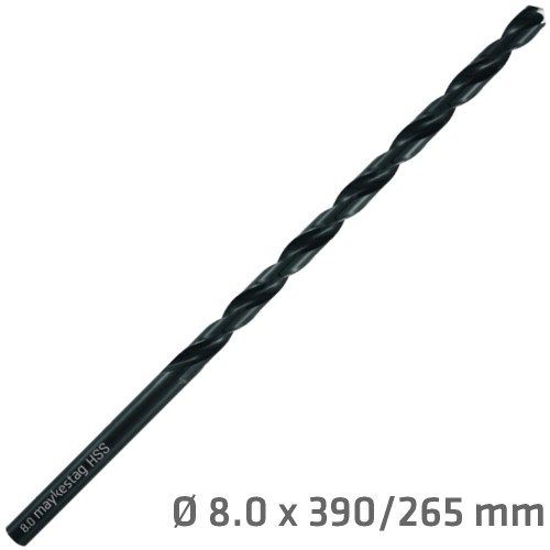 HSS DRILL BIT 8MM 390X265MM EXTRA LONG