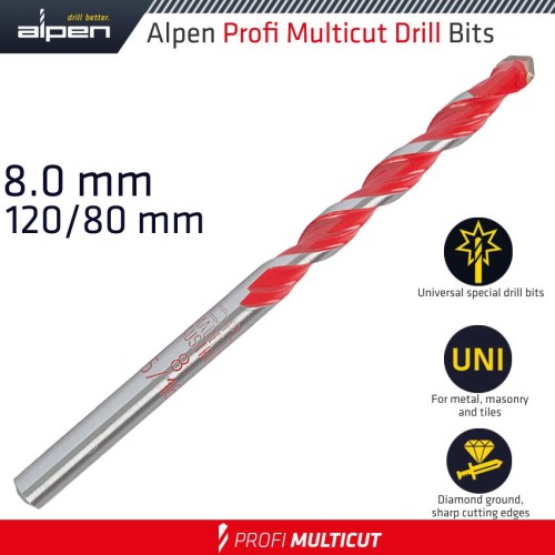 PROFI MULTICUT DRILL BIT 8.0MMX120MM