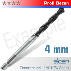 CONCRETE PROFI BETON DRILL BIT 4MM HEX SHANK