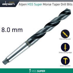 HSS SUPER 8MM MORSE TAPER SHANK