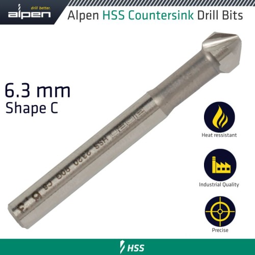 HSS COUNTERSINK 90  6.3 DIN 335 SHAPE C