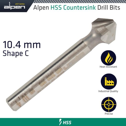 HSS COUNTERSINK 90  10.4 DIN 335 SHAPE C