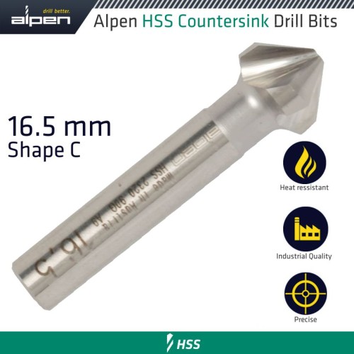 HSS COUNTERSINK 90  16.5 DIN 335 SHAPE C