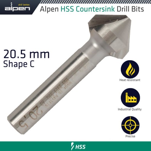 HSS COUNTERSINK 90  20.5 DIN 335 SHAPE C