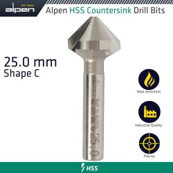 HSS COUNTERSINK 90  25.0 DIN 335 SHAPE C