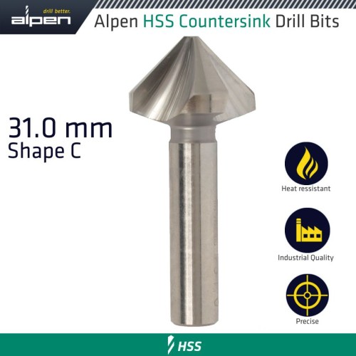 HSS COUNTERSINK 90  31.0 DIN 335 SHAPE C