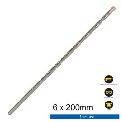 MASONRY BIT LONG LIFE 6 X 200MM