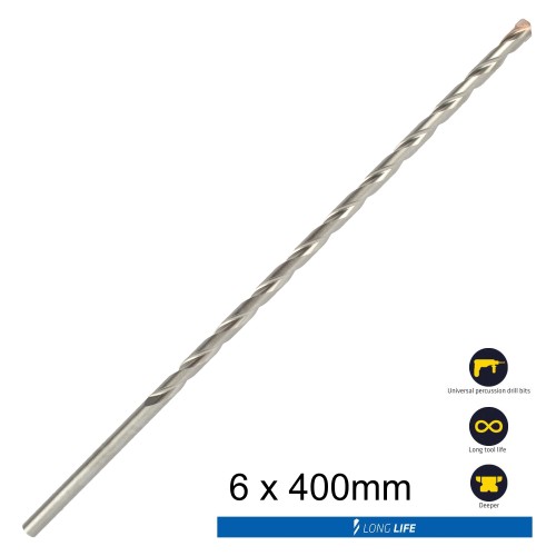 MASONRY DRILL BIT LONG LIFE 6 X 400MM