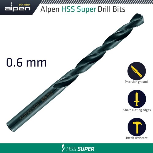 HSS SUPER DRILL BIT 0.6MM BULK