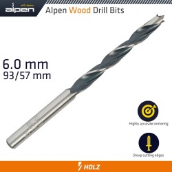 WOOD DRILL BIT 6 X 93MM