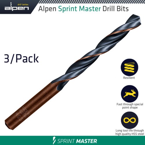 ALPEN SPRINT MASTER DIN 338 1.8MM 3/PACK