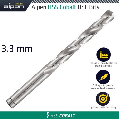 HSS COBALT DRILL BIT 3.3MM