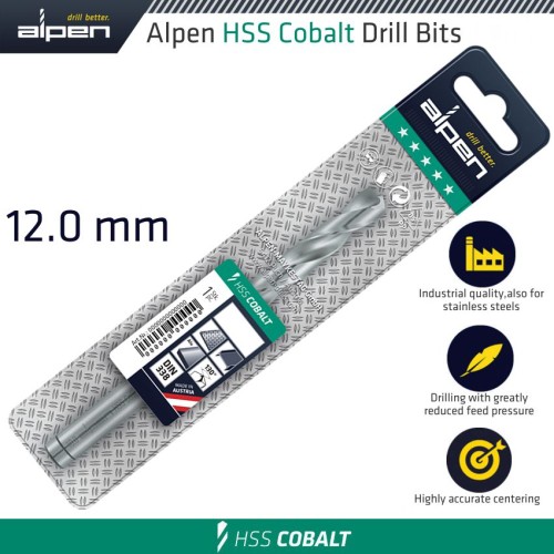 HSS COBALT DRILL BIT 12MM