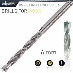 HSS COBALT WOOD DRILL BIT 6MM