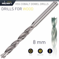 HSS COBALT WOOD DRILL BIT 8MM