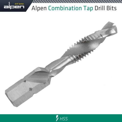 ALPEN COMBINATION TAP PLW M6 1/4" SHANK