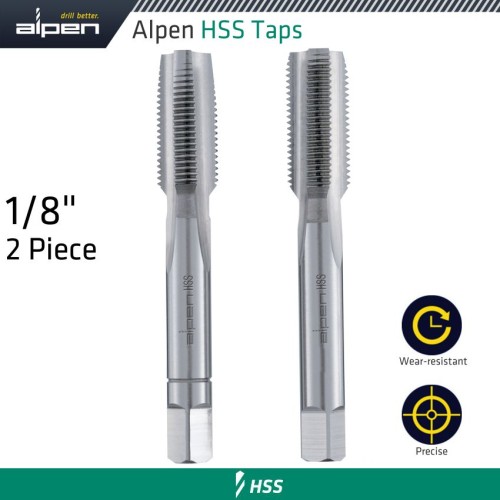 HSS HAND TAP SET IMPERIAL  G 1/8" POUCHED