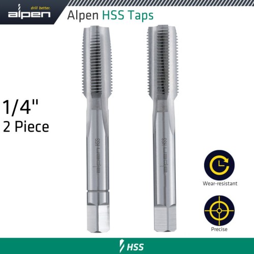 HSS HAND TAP SET IMPERIAL  G 1/4" POUCHED