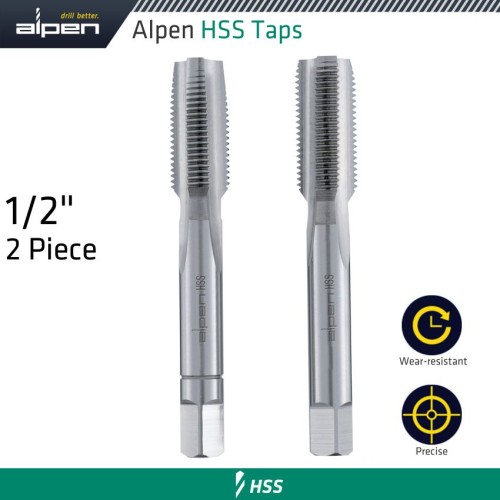 HSS HAND TAP SET IMPERIAL  G 1/2" POUCHED