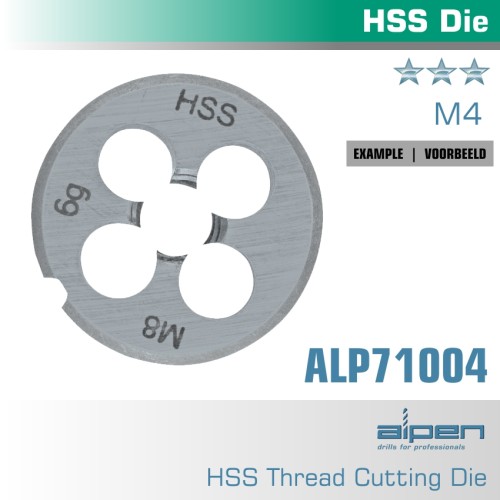 DIE 4MM ROUND 25X9MM IN POUCH HSS 0.7MM PITCH