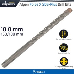 FORCE X 10.0 X160/100  SDS-PLUS DRILL BIT X4 CUTTING EDGES - BULK