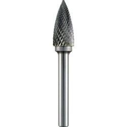 TC ROTARY BURR 12MM ARC POINTED NOSE FOR HARD METALS