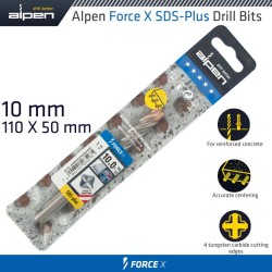 FORCE X 10.0 X110/050  SDS-PLUS DRILL BIT X4 CUTTING EDGES