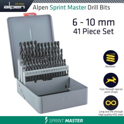 ALPEN SPRINT MASTER 41 PCS SET KM41  6.0 - 10 X 0.1MM METAL CASE