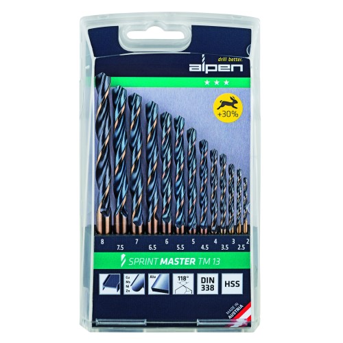 HSS SPRINT MASTER DRILL BIT SET 13 PIECE 2-8MM X 0.5 TM13